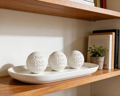 3 Pack Gold Decorative Ball for Centerpiece Bowls, 3 inch Orbs Spheres for Home Living Room Coffee Table Centerpieces Shelf Decoration
