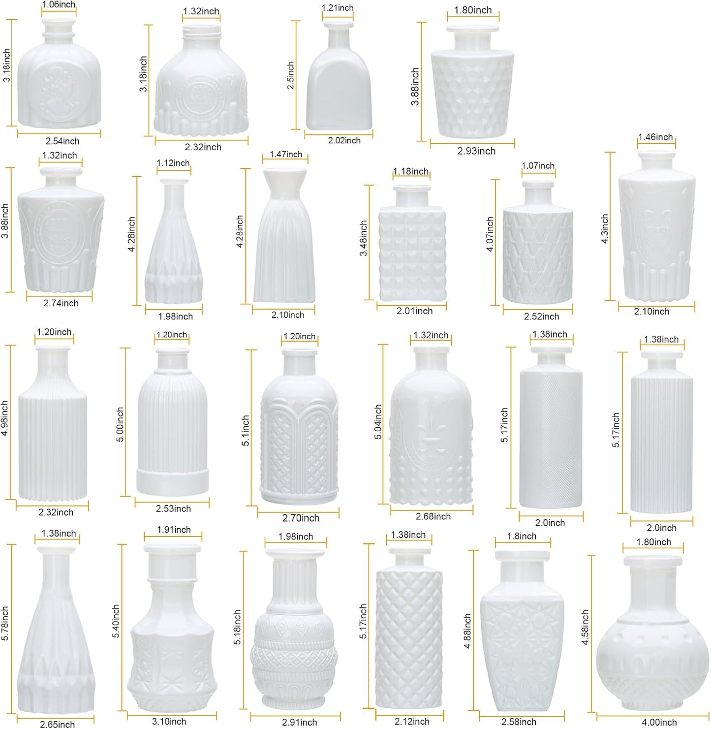 Glass Bud Vase Set of 32 pcs,Bud Vases in Bulk,Small Vases for Centerpieces, Mini Flower Vase Bulk for Rustic Wedding Home Table Decorations