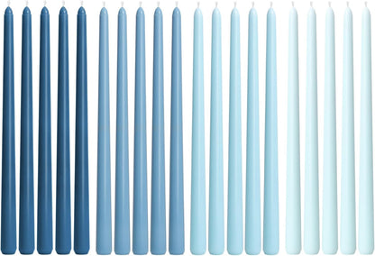 Viyffo Taper Candles, 12 Inch, 12 Pack, Brown – Unscented, Smokeless Design, Up to 8-Hour Burn – Tall Candlesticks for Table Decor, Weddings & Dinners