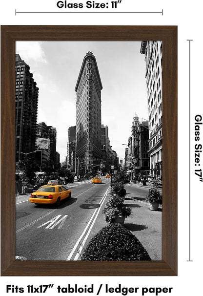 Americanflat 12x18 Poster Frame with Shatter-Resistant Glass - Signature Collection - Gallery-Style Frames Made of Engineered Wood - Photo Frame for Wall Display - Black - Colors C