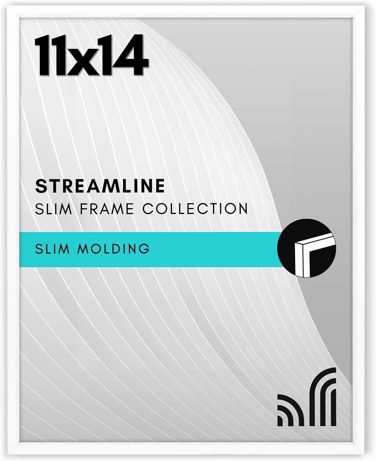 Americanflat 24x36 Poster Frame with Polished Plexiglass - Streamline Collection - Thin Border Picture Frame for Wall Display - Hanging Hardware Included - Black - Colors D
