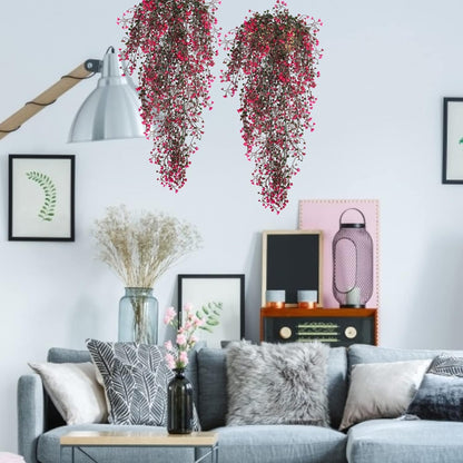 RECUTMS Fake Hanging Plants Artificial Ferns for Outdoor Hanging Faux Plants Vine Ivy Faux Fern Hanging Vines Wall Plants for Home Garden Party Wedding Decor (White 4P)
