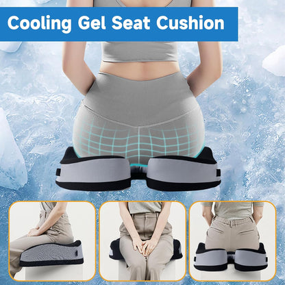 Seat Cushions for Office Chairs Wheelchair Cushion for Long Sitting Back Pain，Memory Foam Seat Car Computer Desk Chair Cushion，Coccyx Cushion for Tailbone Pain Relief Cushion Office Chair Black