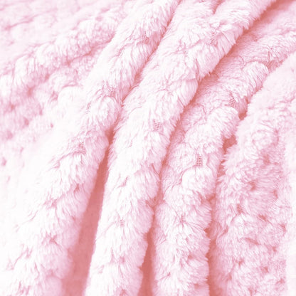 Exclusivo Mezcla Fleece Throw Blanket Extra Large, Super Soft and Warm Blankets for Couch, Sofa and Bed Waffle Textured, Cozy, Fuzzy and Lightweight (Slate Blue, 50x70 Inches)