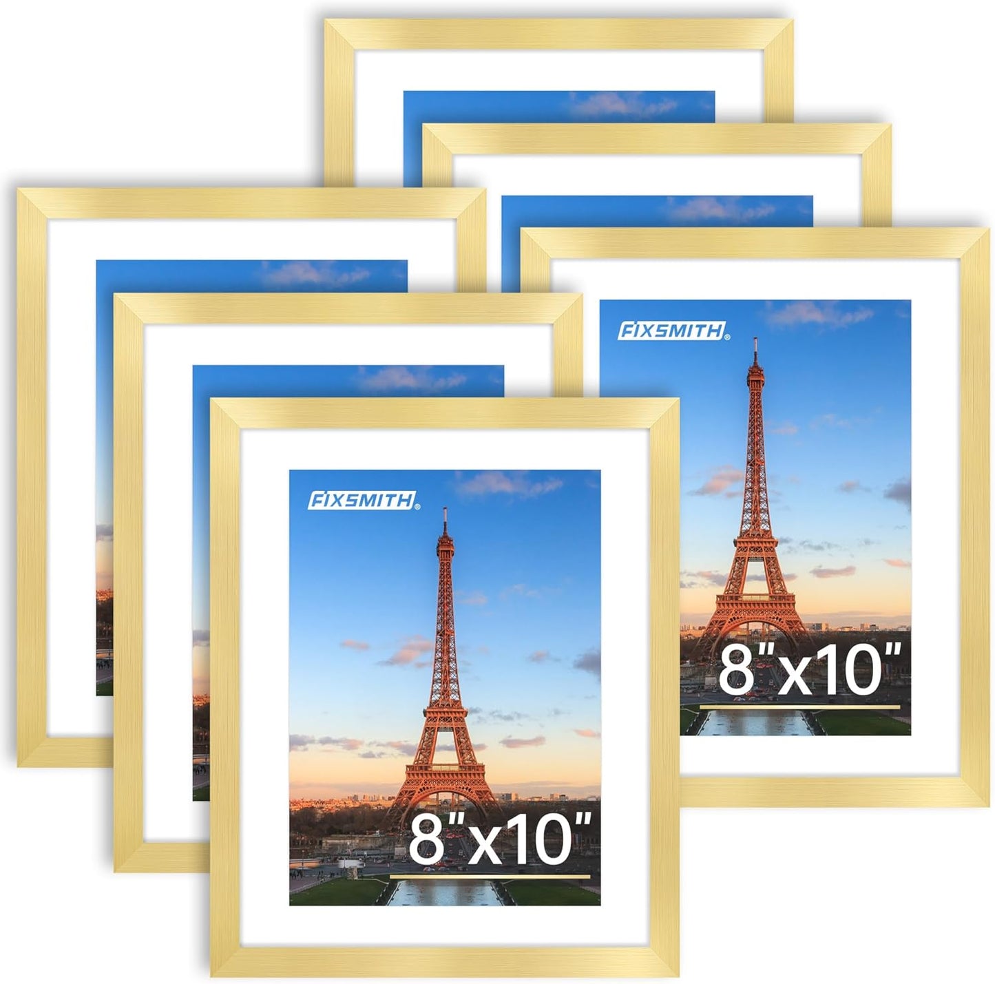 FIXSMITH 10 Pack Picture Frames Collage Wall Decor for Mounting or Tabletop Display, Gallery Wall Frame Set with Two 8x10 Black Frames, Four 5x7 Frames and Four 4x6 Frames, Multi-Pack Photo Frame Set