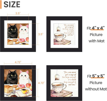 upsimples 8x10 Picture Frame, Display Pictures 5x7 with Mat or 8x10 Without Mat, Wall Hanging Photo Frame, Black, 1 Pack - Colors B