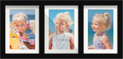 DUENPY 14x26 Collage Picture Frame 4x6 Collage Picture Frame Displays Twelve 4x6 inch Photos Available Horizontal Wall Mounting Display and Vertical Black - Colors B