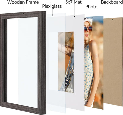 Vittanly 11x14 Picture Frame, Display Pictures 8x10 with Mat or 11x14 without Mat, Photo Frame for Wall Mounting, Black, 1 Pack - Colors B