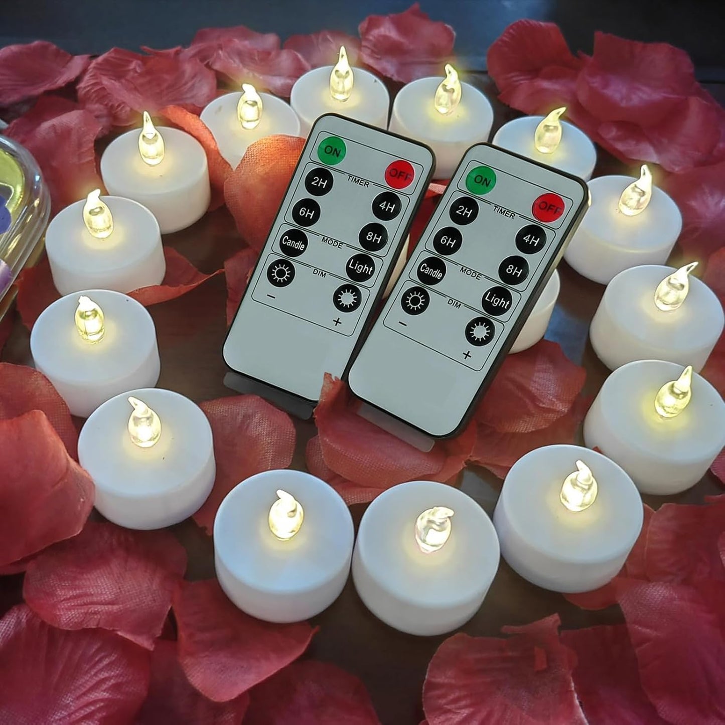 Battery Operated LED Tea Lights: 24PACK Flameless Votive Candles Lamp Realistic and Bright Flickering Holiday Gift Long Lasting 200Hours for Seasonal & Festival Celebration Warm White