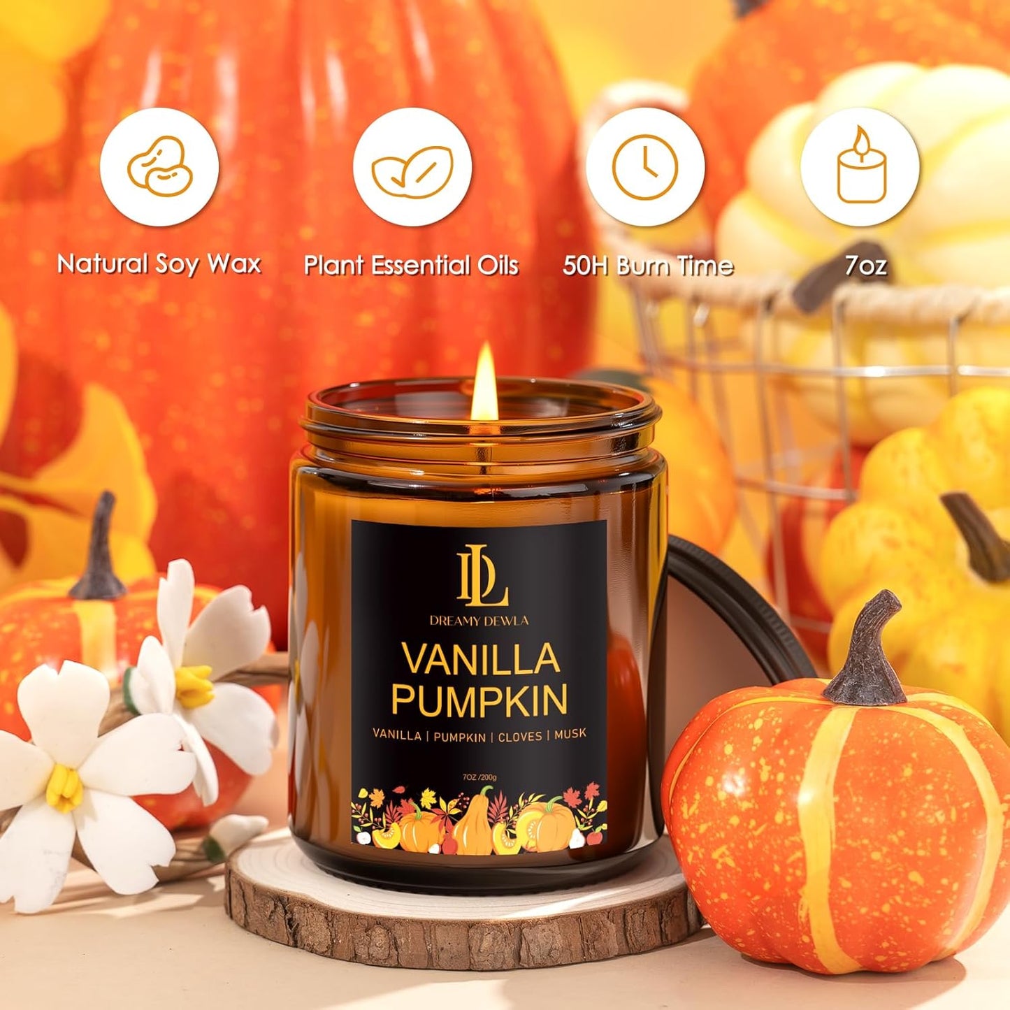 Scented Candles Set, 4 Pack Soy Candles for Home Scented, Candle Gifts for Men Women, Scents of Pineapple Cocktail/Coconut Vanilla/Pink Sands/Bahamian Breeze