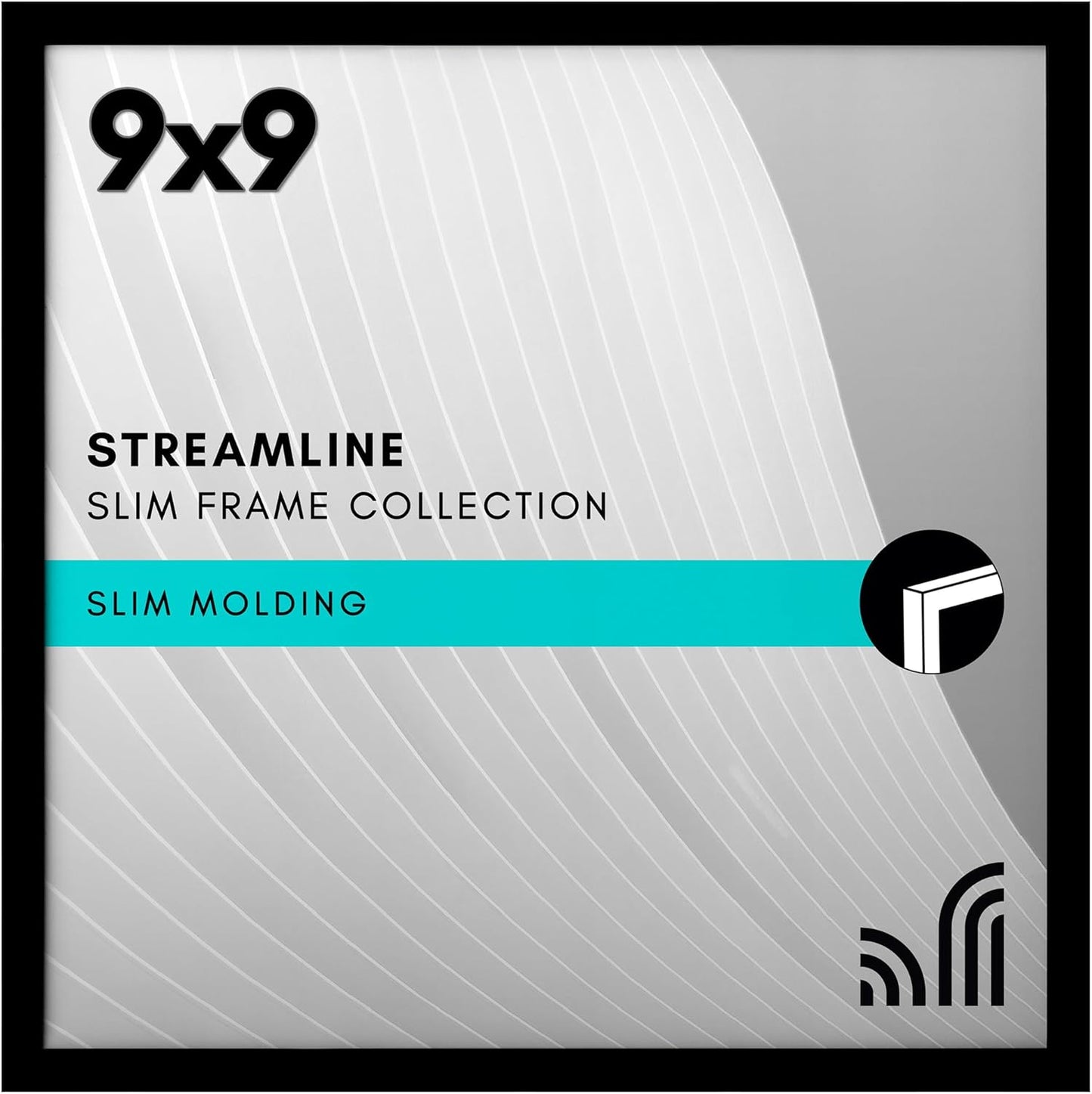 Americanflat 24x36 Poster Frame with Polished Plexiglass - Streamline Collection - Thin Border Picture Frame for Wall Display - Hanging Hardware Included - Black - Colors C