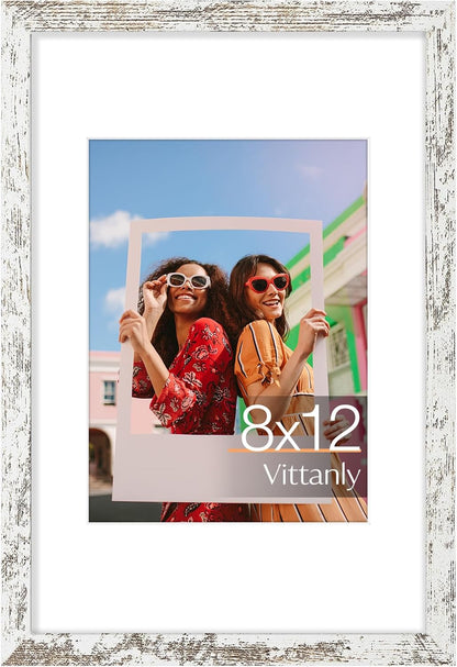 Vittanly 11x14 Picture Frame, Display Pictures 8x10 with Mat or 11x14 without Mat, Photo Frame for Wall Mounting, Black, 1 Pack - Colors B