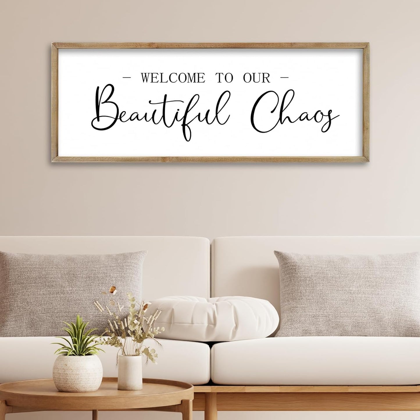 FZMHASLWW Gather Sign Wall Decor 32"×12" Large Wooden Framed for Dining Room Simple Home Kitchen Hanging Art (Wood)