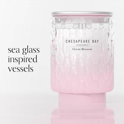 Chesapeake Bay, 11oz Marine Drift Scented Candle, Mood Evoking Fragrance, Textured Sea Glass-Inspired Jar, Premium Soy Blend Wax with Essential Oils, Coastal Fragrance for Home Décor or Gifting