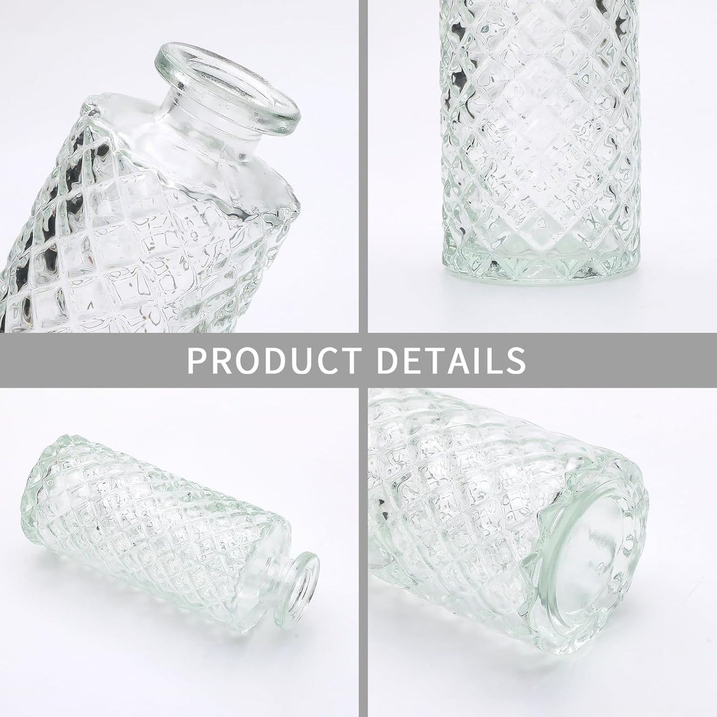 Glass Bud Vase Set of 32 pcs,Bud Vases in Bulk,Small Vases for Centerpieces, Mini Flower Vase Bulk for Rustic Wedding Home Table Decorations