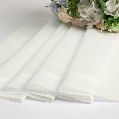 OWENIE Sheer Curtains 84 inches Long 2 Panels Set for Living Room/Bedroom, Rod Pocket Voile Sheer Panel Drapes, White, 2pcs, Each 42" W x 84" L - Colors B