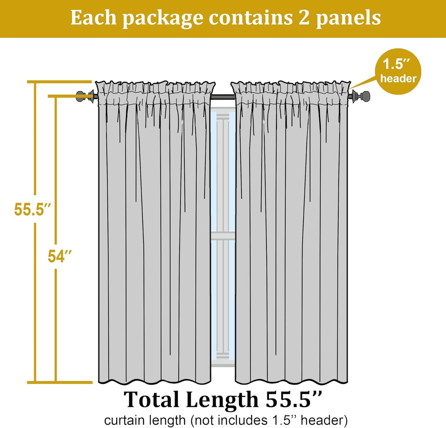 OWENIE Sheer Curtains 84 inches Long 2 Panels Set for Living Room/Bedroom, Rod Pocket Voile Sheer Panel Drapes, White, 2pcs, Each 42" W x 84" L - Colors A