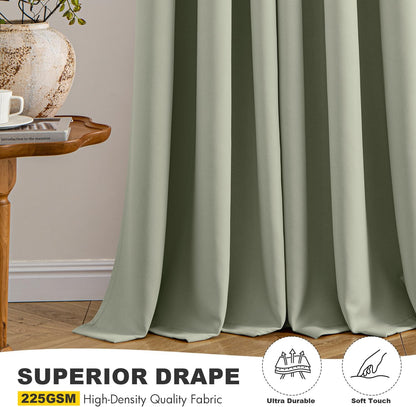 MIULEE Blackout Curtains for Bedroom Living Room 2 Panels, Thermal Insulated Room Darkening Drapes Grommet Noise Reducing Light Blocking Window Treatments 63 Inches Long 40x63 Inch Black - Colors B
