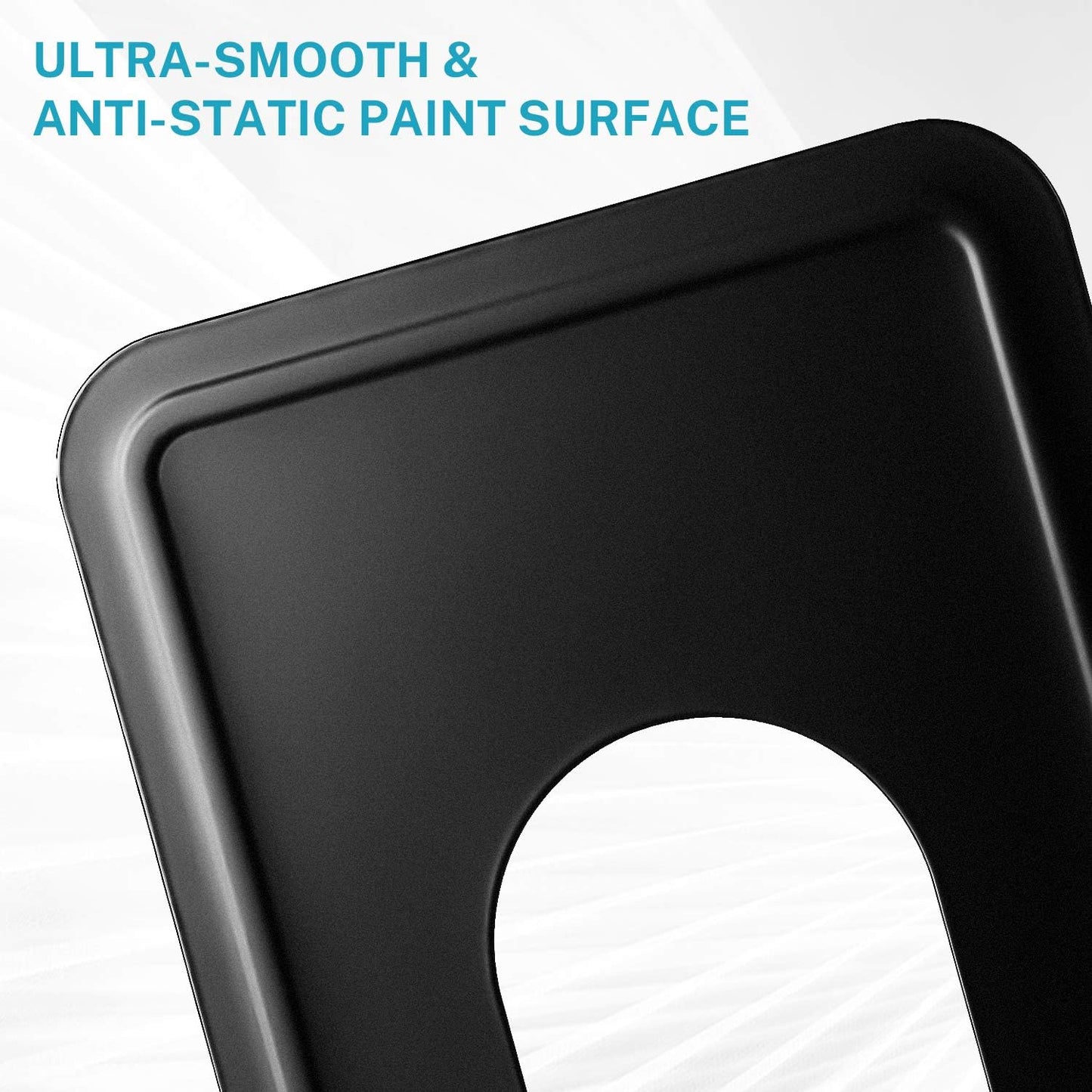 MaxGear Premium Matte Painted Book Ends, Heavy Duty and Sturdy Bookends for Shelves, Office Non-Skid Metal Book End Stopper for Books/CDs/DVDs, 6 x 4.6 x 6 in, Black, 2 Pairs/4 Pieces, Large