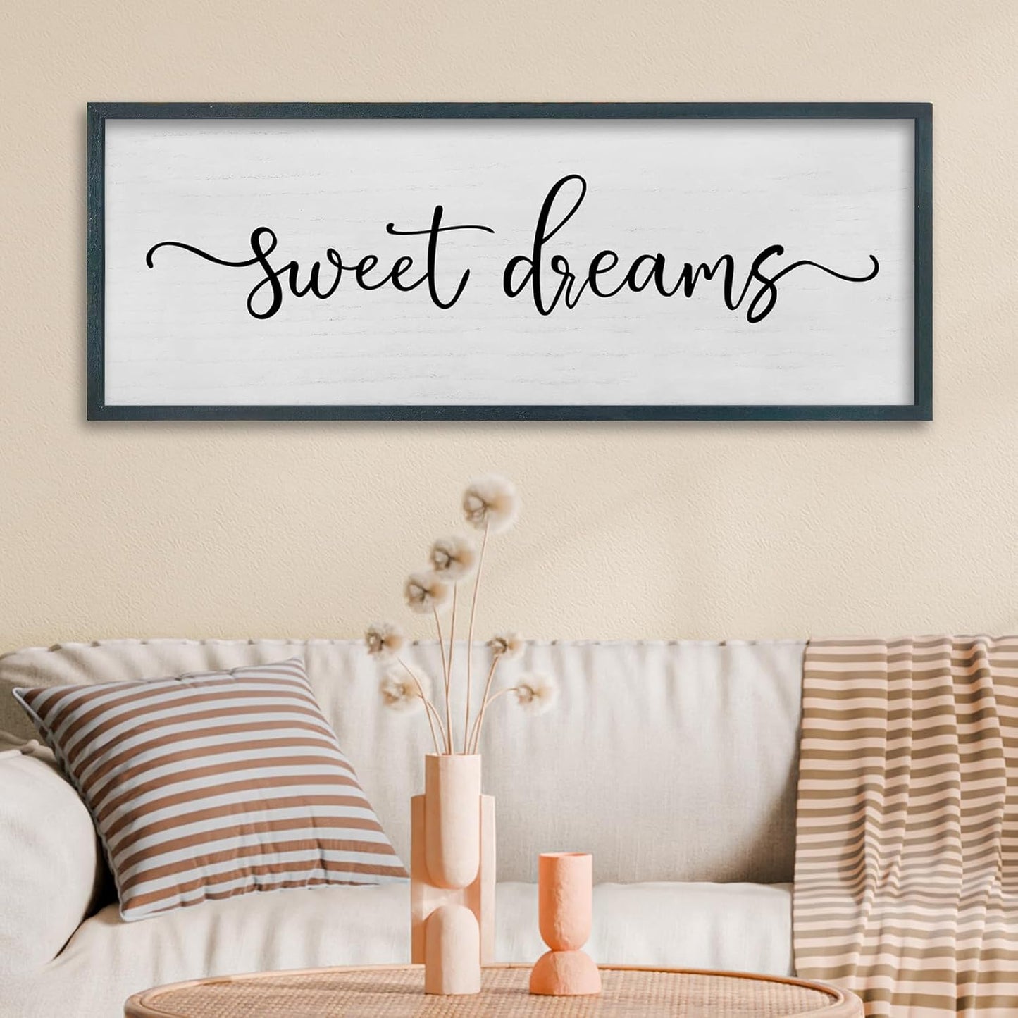FZMHASLWW Gather Sign Wall Decor 32"×12" Large Wooden Framed for Dining Room Simple Home Kitchen Hanging Art (Wood)