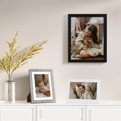 Vittanly 20 Pack Picture Frames Collage Wall Decor, Multi Sizes Including 4pcs 8x10, 8pcs 5x7 and 8pcs 4x6 Photo Frames, Gallery Frame Set for Wall or Tabletop Display, Black, Brown and Dark Grey