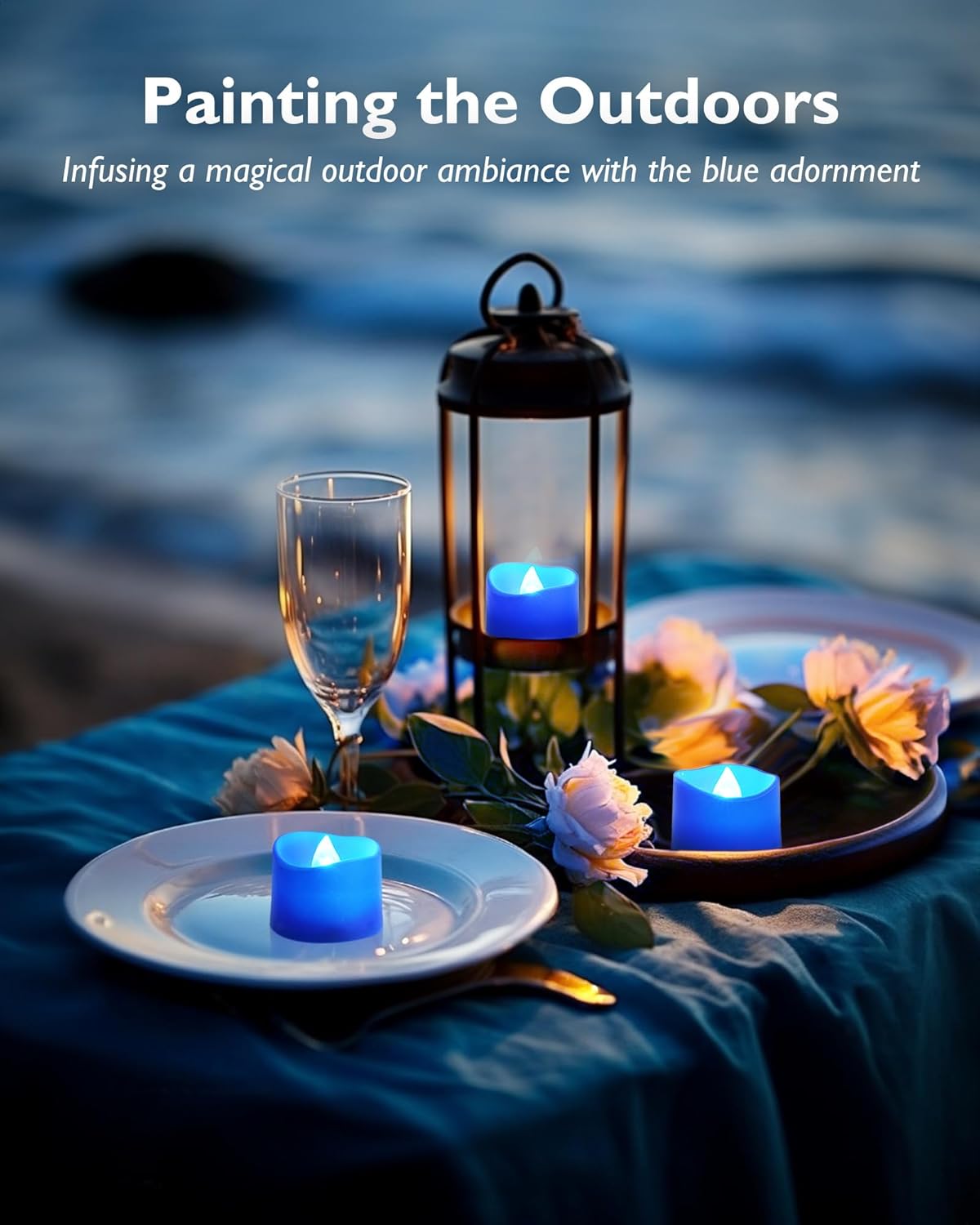 Homemory 24Pcs Flickering Flameless Candle Battery Operated, 200+Hours Fake Electric LED Tea Lights for Votive, Centerpiece Table Decorations, Wedding, Aniversary, Halloween, Christmas