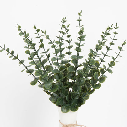 18pcs Eucalyptus Stems Greenery Stems Fake Leaves Artificial Flowers Bouquet Faux Branches Centerpiece Flores Plants for Home Party Decor Wedding Decoration