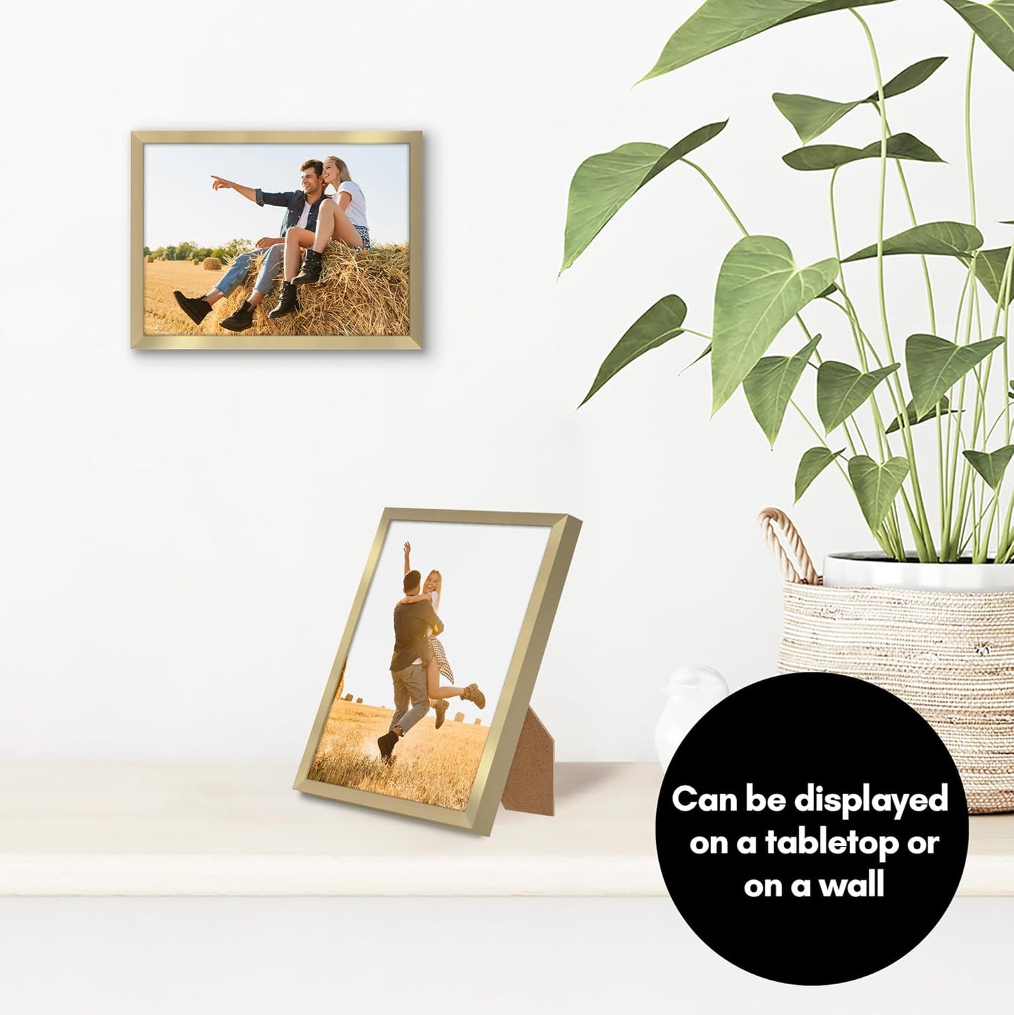 Americanflat 24x36 Poster Frame with Polished Plexiglass - Streamline Collection - Thin Border Picture Frame for Wall Display - Hanging Hardware Included - Black - Colors B