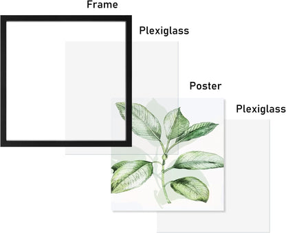 CORE ART 8x10 Floating Picture Frame,Double Plexglass Floating Frame for 5x7,4x6 Pictures,Wall or Tabletop Display,Black