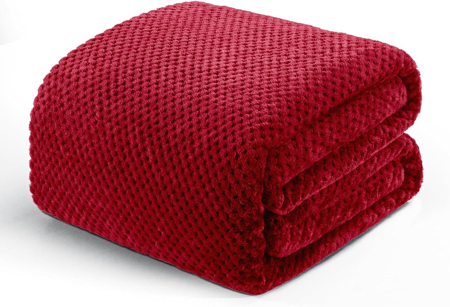Exclusivo Mezcla Fleece Throw Blanket Extra Large, Super Soft and Warm Blankets for Couch, Sofa and Bed Waffle Textured, Cozy, Fuzzy and Lightweight (Slate Blue, 50x70 Inches)