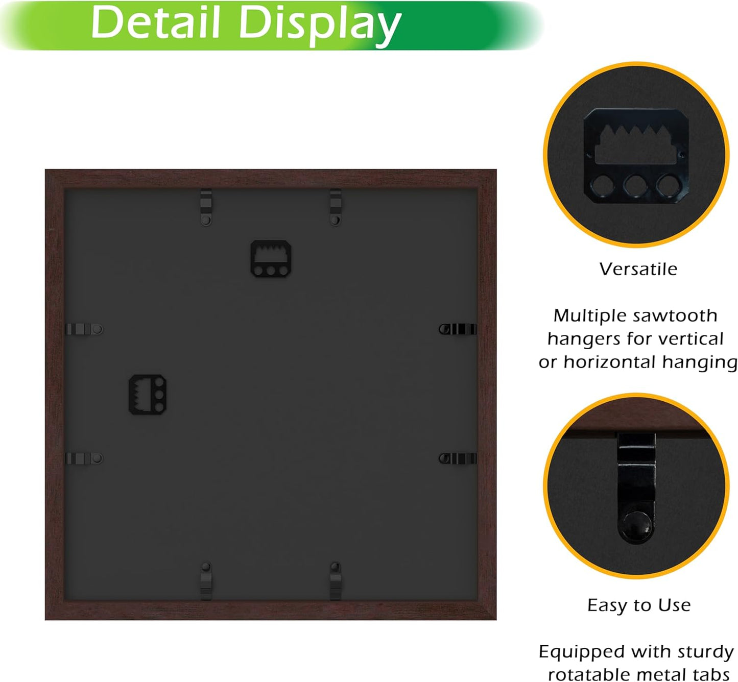 FrameWorks 11” x 14” Dark Oak Wooden Shadow Box Frame – Display Case with Soft Felt Back, Memory Box with Tempered Glass, Display Box with Elegant White Ball Push Pins, Wooden Flower Box