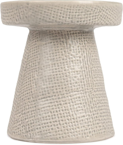 Main + Mesa Stoneware Pillar & Taper Candle Holders, Set of 2