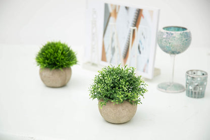 Velener Mini Sage Green Potted Boxwood Topiary Artificial Plants for Home Decor Indoor, Farmhouse House Plant Office Small Desk Shelf Apartment Coffee Bar Bathroom Decor Guest Room, Small Fake Plant