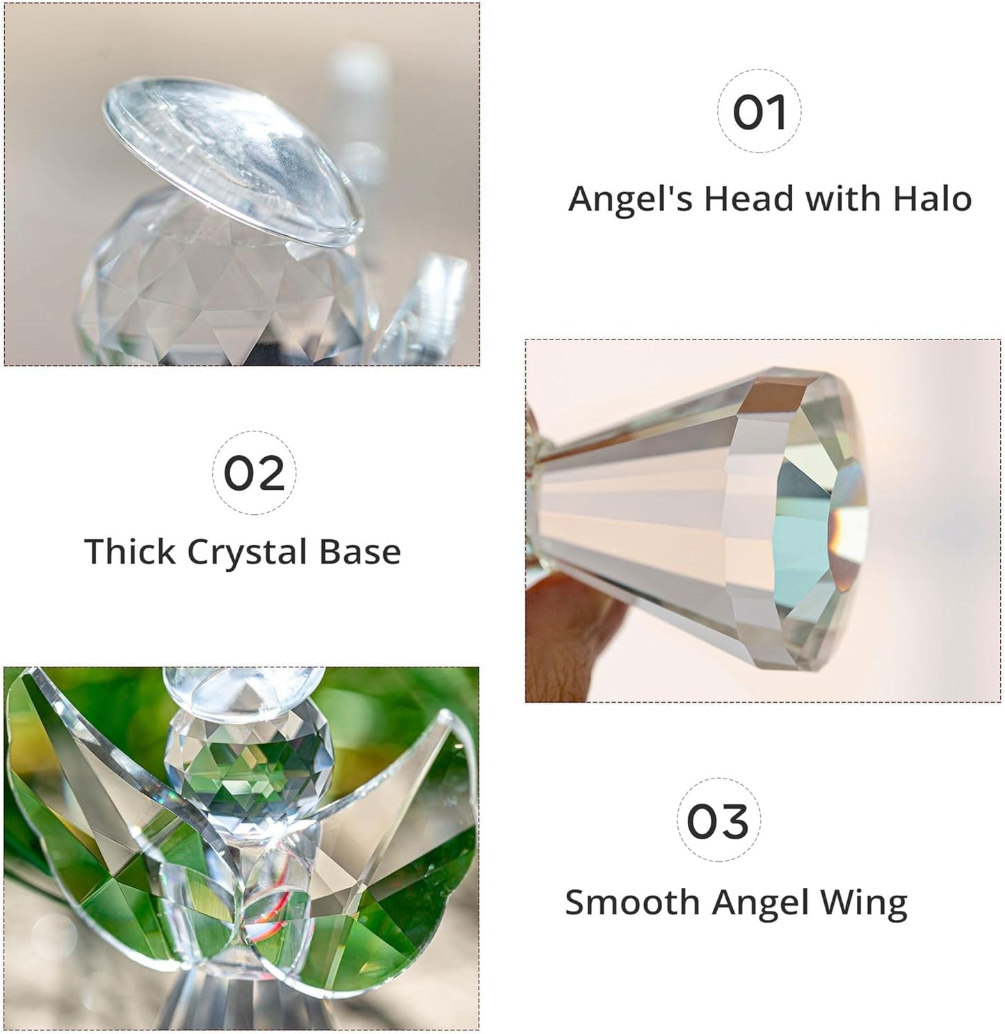 HDCRYSTALGIFTS 3.3'' Crystal Bird Figurine Collectible Art Glass Animal Figurines Table Home Decor Paperweight Valentine’s Day for Women