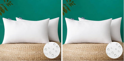 MIULEE Pack of 2 12x20 Inch Outdoor Pillow Inserts Waterproof Decorative Throw Pillow Insert, Rectangle Lumbar Garden Pillow Form for Patio Sofa Couch