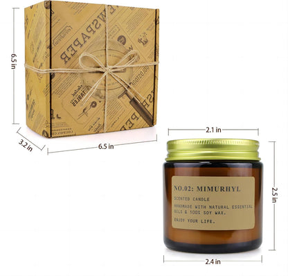 6-Pack Scented Candles for Home, 3.5 Oz Soy Wax Candles Gift Set with Lavender Chamomile & Eucalyptus Mint for Brithday Gifts Women, Mothers Day