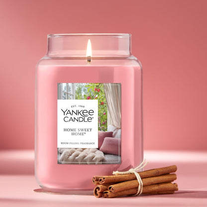 Yankee Candle Sugared Cinnamon Apple, Scented Candle, 22oz Large Jar with up to 150 Hour Burn Time, Giftable