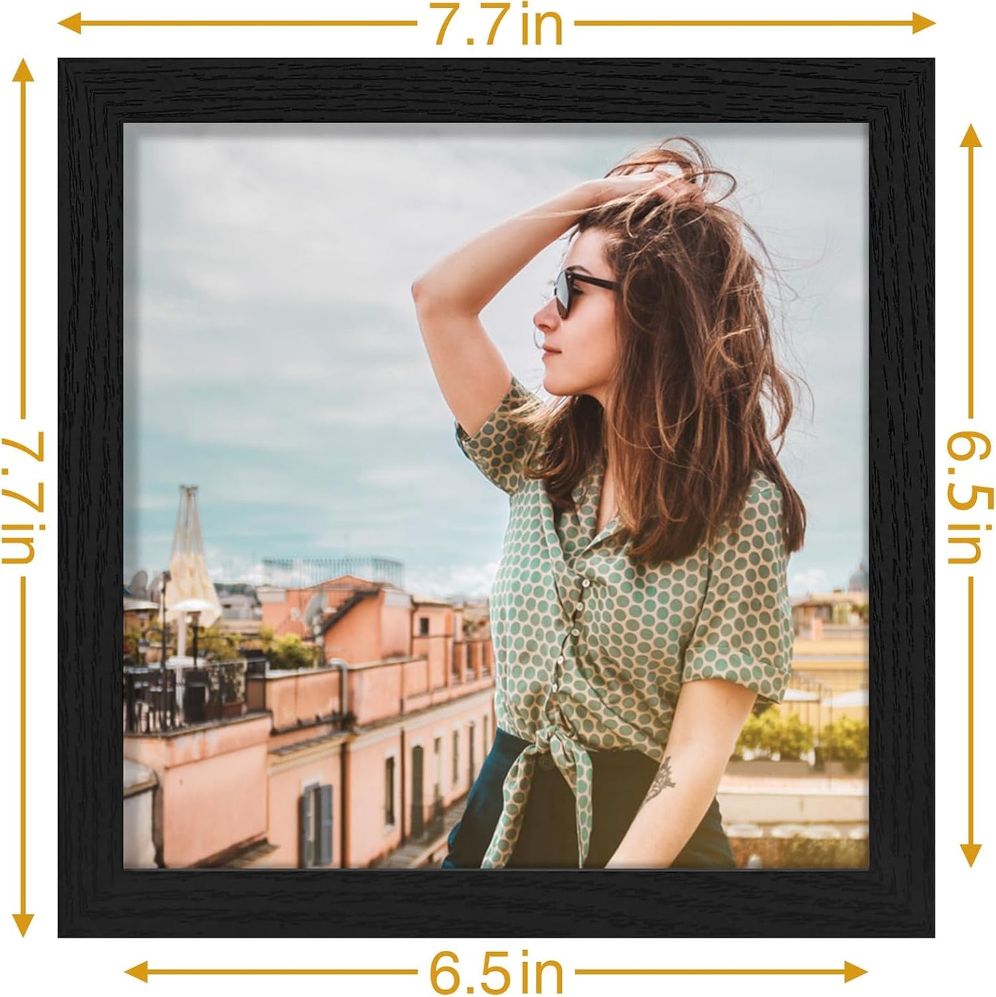 Vittanly 11x14 Picture Frame, Display Pictures 8x10 with Mat or 11x14 without Mat, Photo Frame for Wall Mounting, Black, 1 Pack - Colors A