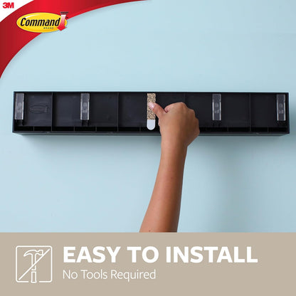 Command Picture Ledge, 21" Damage Free Hanging Floating Shelf with Adhesive Strips, Quartz, No Tools Picture Hanger for Displaying Decorations and Photographs, 1 Ledge and 10 Command Strips
