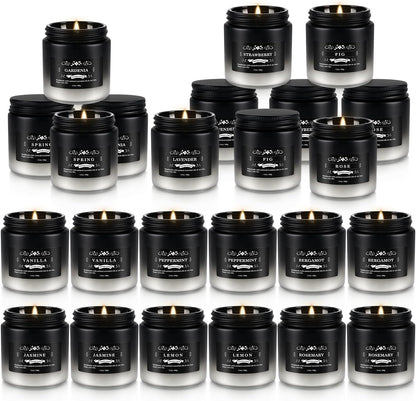 Howemon 24 Pack Scented Candles Set for Home, Relaxing Stress Relief, Aromatherapy - Natural Soy Wax and Fragrance - Gifts for Women, Mom, Best Friend, Wife, Birthday