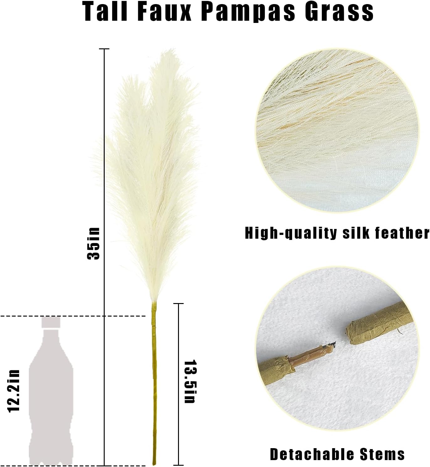 obbsie 50pcs Pink Faux Pampas Grass Decor, 21.6" Short Artificial Floral Branches Vase Filler Flower Arrangement for Home Wedding Boho Outdoor Decor
