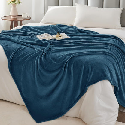 BEDELITE Fleece Blanket Black Throw Blankets for Couch & Bed, Luxury Plush Cozy Fuzzy Blanket 50x60 inches, Super Soft Warm Lightweight Throw Blanket for Travel Camping - Colors B