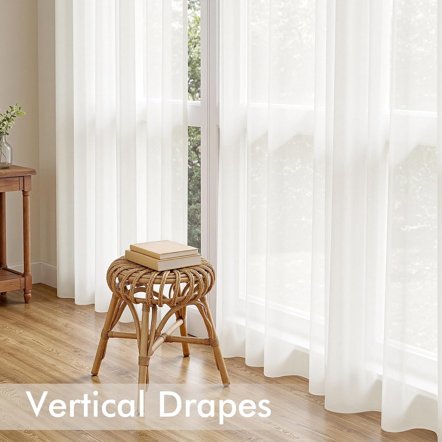 MIULEE White Sheer Curtains 84 Inches Long, 4 Panels Set, Light Filtering Rod Pocket Voile Drapes for Living Room and Bedroom, Airy Soft Fabric Window Treatments, 42 x 84 Inches