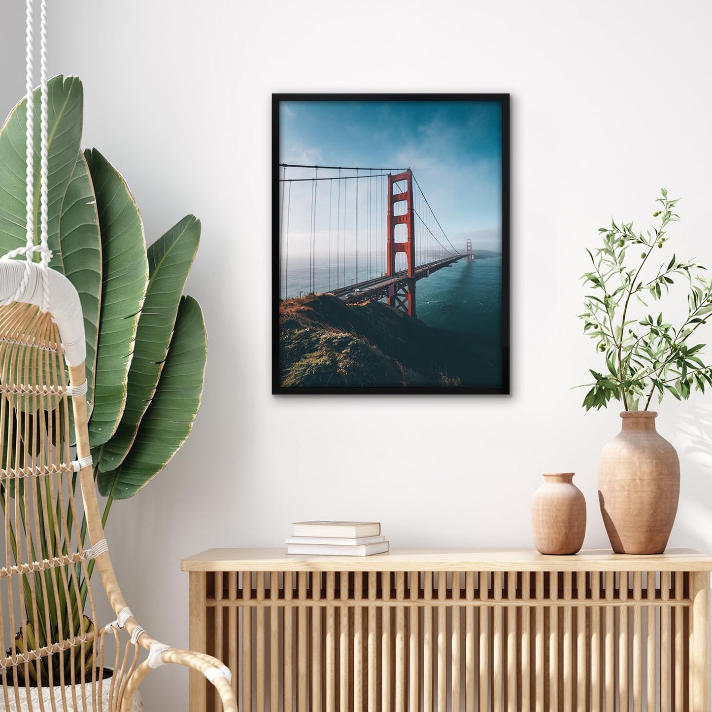 Americanflat 24x36 Poster Frame with Polished Plexiglass - Streamline Collection - Thin Border Picture Frame for Wall Display - Hanging Hardware Included - Black - Colors C