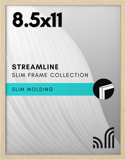Americanflat 24x36 Poster Frame with Polished Plexiglass - Streamline Collection - Thin Border Picture Frame for Wall Display - Hanging Hardware Included - Black - Colors D