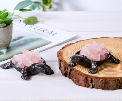 DUQGUHO Bunny Decor Easter Rabbit Decor Crystals Easter Gifts Decoration Bunny Statue Amethyst Crystals Figurines Bunny 1.5’’