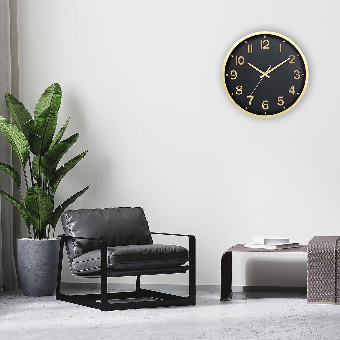 Wall Clocks Battery Operated 8 inch Modern Wall Clock,Silent Non Ticking Wall Clock for Living Room Bedroom Kitchen Office Classroom Decor (Green White)