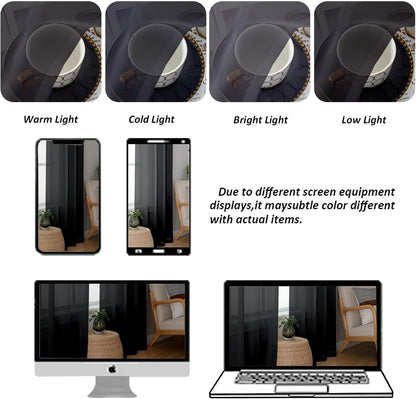 Chyhomenyc Sheer White Valances for Windows 2 Pack, Small Window Curtains for Living Room Bathroom Cafe Laundry Basement, Modern Top Dual Rod Pocket Voile Curtain, 42W x 14L inches, White - Colors B