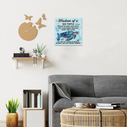 Inspirational Farmhouse Canvas Print Wall Art Decor One Small Positive Thought in the Morning Can Change Your Whole Day Sign Painting Plaque Rustic Home Decoration (8 X 8 Inches, Framed)