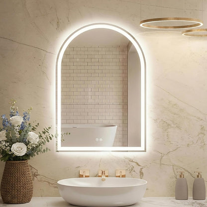 NEWBULIG 20IN Round Bathroom Wall Mirror, Modern Vanity Mirrors for Over Sink, HD Glass Decorative for Entryway, Bedroom & Living Room, Gold